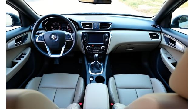 Intérieur de voiture propre et aspiré après un nettoyage complet Orbita Lavage